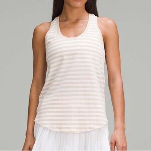 Lululemon Love Tank Top True Stripe Subtle Tan White Size 4